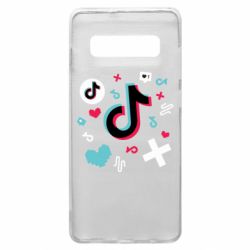Чехол для Samsung S10+ Icons TIK TOK - PrintSalon