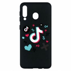 Чехол для Samsung M30 Icons TIK TOK - PrintSalon