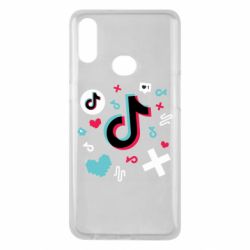 Чехол для Samsung A10s Icons TIK TOK - PrintSalon