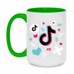 Чашка двухцветная 420ml Icons TIK TOK - PrintSalon