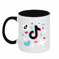 Чашка двухцветная 320ml Icons TIK TOK - PrintSalon