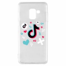 Чехол для Samsung A8 2018 Icons TIK TOK - PrintSalon