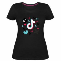 Женская премиум футболка Icons TIK TOK - PrintSalon