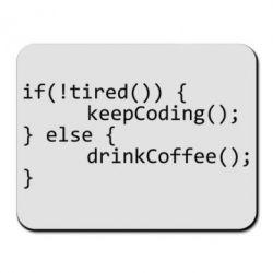 Килимок для миші If tired - drink coffee - PrintSalon
