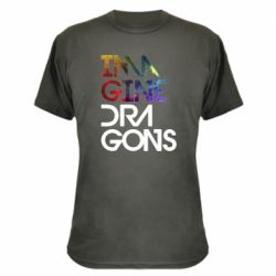 Камуфляжная футболка Imagine Dragons and space - PrintSalon