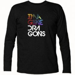 Футболка с длинным рукавом Imagine Dragons and space - PrintSalon