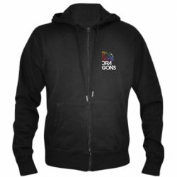 Мужское худи на молнии Imagine Dragons and space - PrintSalon