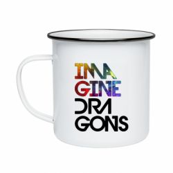 Кружка эмалированная Imagine Dragons and space - PrintSalon