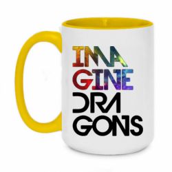 Чашка двухцветная 420ml Imagine Dragons and space - PrintSalon