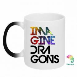Чашка-хамелеон Imagine Dragons and space - PrintSalon