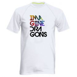 Мужская футболка для спорта Imagine Dragons and space