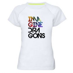 Женская футболка для спорта Imagine Dragons and space - PrintSalon