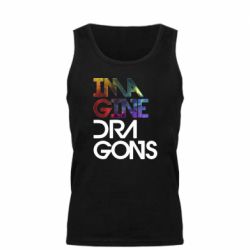 Мужская майка Imagine Dragons and space - PrintSalon