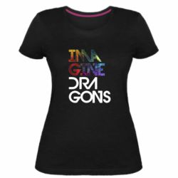 Женская премиум футболка Imagine Dragons and space - PrintSalon