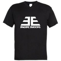 Мужская футболка  с V-образным вырезом Imagine Dragons Evolve simbol - PrintSalon