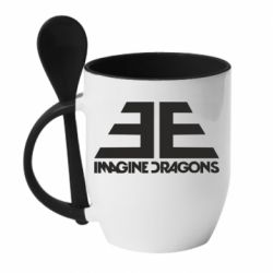 Чашка с ложкой Imagine Dragons Evolve simbol - PrintSalon