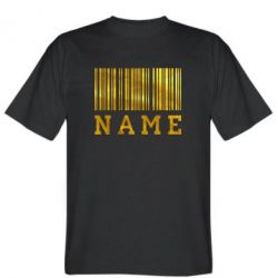 Мужская футболка Stedman Имя под штрих кодом - PrintSalon