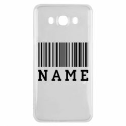 Чехол для Samsung J7 2016 Имя под штрих кодом - PrintSalon