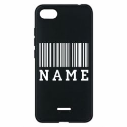 Чехол для Xiaomi Redmi 6A Имя под штрих кодом - PrintSalon