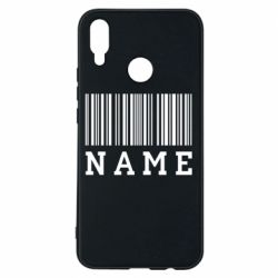 Чехол для Huawei P Smart Plus 2018 Имя под штрих кодом - PrintSalon