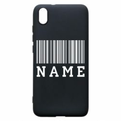 Чехол для Xiaomi Redmi 7A Имя под штрих кодом - PrintSalon