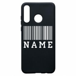 Чехол для Huawei P30 Lite Имя под штрих кодом - PrintSalon