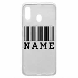 Чехол для Samsung A30 Имя под штрих кодом - PrintSalon
