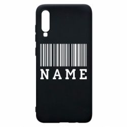Чехол для Samsung A70 Имя под штрих кодом - PrintSalon
