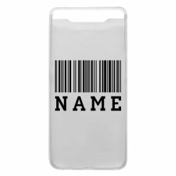Чехол для Samsung A80 Имя под штрих кодом - PrintSalon