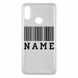 Чехол для Samsung A10s Имя под штрих кодом - PrintSalon