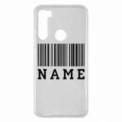 Чехол для Xiaomi Redmi Note 8 Имя под штрих кодом - PrintSalon