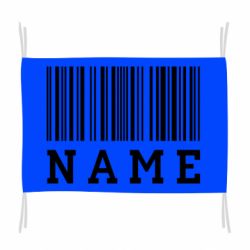 Флаг Имя под штрих кодом - PrintSalon