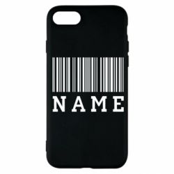 Чехол для iPhone SE 2020 Имя под штрих кодом - PrintSalon