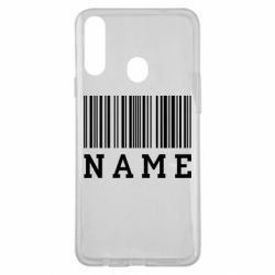 Чехол для Samsung A20s Имя под штрих кодом - PrintSalon