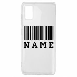 Чехол для Samsung A41 Имя под штрих кодом - PrintSalon