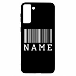 Чехол для Samsung S21 Ultra Имя под штрих кодом - PrintSalon