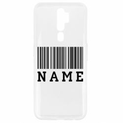 Чехол для Oppo A5/A9 2020 Имя под штрих кодом - PrintSalon