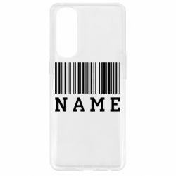 Чехол для Oppo Reno 4 Pro Имя под штрих кодом - PrintSalon