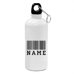 Фляга Имя под штрих кодом - PrintSalon