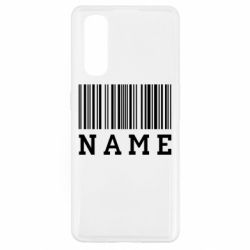 Чехол для Oppo Find X2 Имя под штрих кодом - PrintSalon
