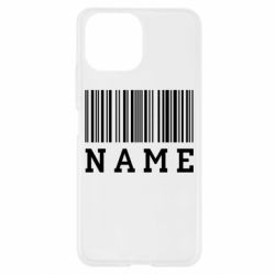 Чехол для Xiaomi Mi11 Lite Имя под штрих кодом - PrintSalon