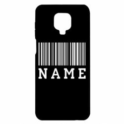 Чехол для Xiaomi Redmi Note 9S/9Pro/9Pro Max Имя под штрих кодом - PrintSalon