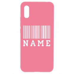 Чехол для Xiaomi Redmi 9a Имя под штрих кодом - PrintSalon