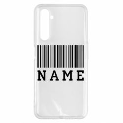 Чехол для Realme 6 Pro Имя под штрих кодом - PrintSalon