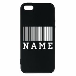 Чехол для iPhone5/5S/SE Имя под штрих кодом - PrintSalon