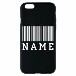 Чехол для iPhone 6/6S Имя под штрих кодом - PrintSalon