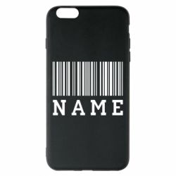 Чехол для iPhone 6 Plus/6S Plus Имя под штрих кодом - PrintSalon