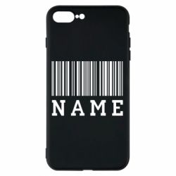 Чехол для iPhone 8 Plus Имя под штрих кодом - PrintSalon