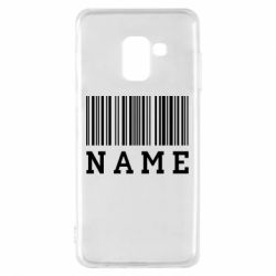 Чехол для Samsung A8 2018 Имя под штрих кодом - PrintSalon