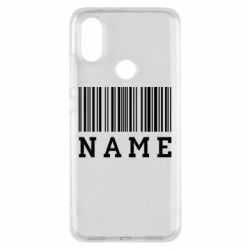 Чехол для Xiaomi Mi A2 Имя под штрих кодом - PrintSalon
